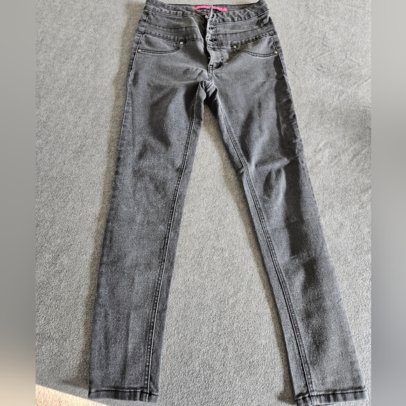 [Tinseltown] faded high waisted skinny black jeans - size 5 - Picture 2 of 4